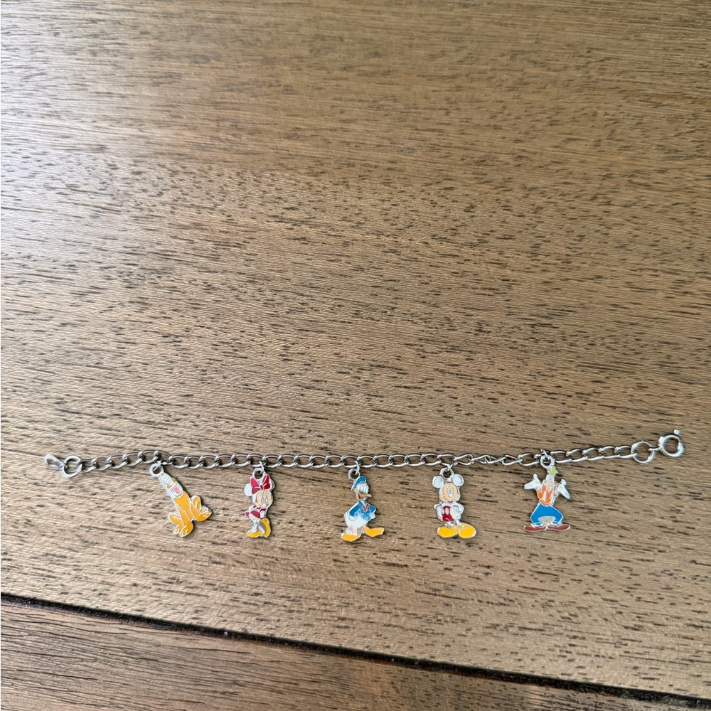 Disney Character Charm Bracelet - Silver, Yellow, Blue